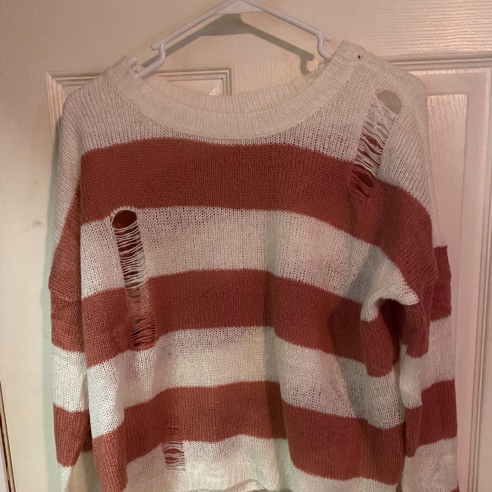 Distressed sweater